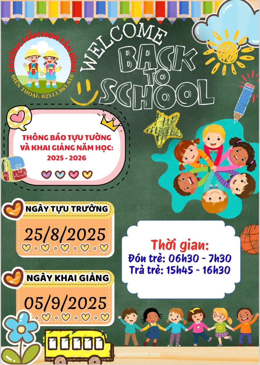 Lịch tựu trường năm học 2025-2026